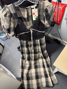 Promesa Abigail plaid midi dress S // 041114